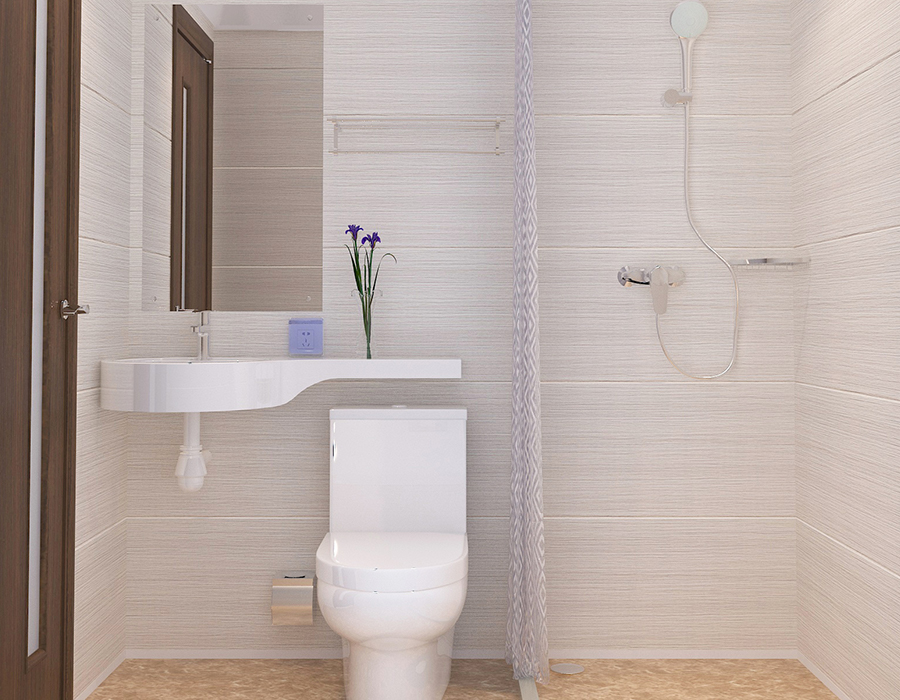 Modulares Hotelbadezimmer mit vollständiger PEC-Harzfaserplattenkonstruktion