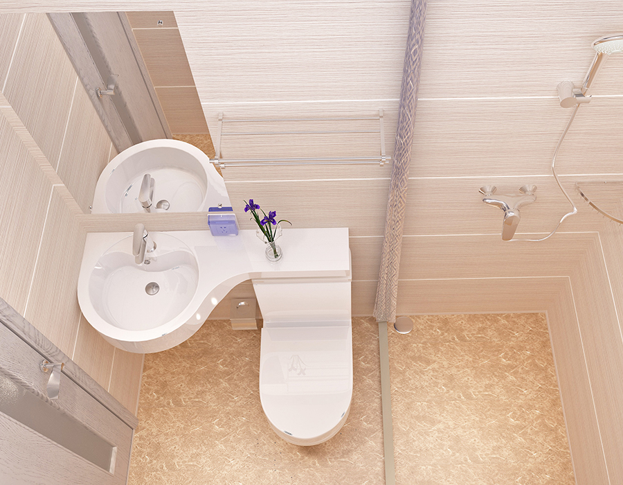 Modulares Hotelbadezimmer mit vollständiger PEC-Harzfaserplattenkonstruktion