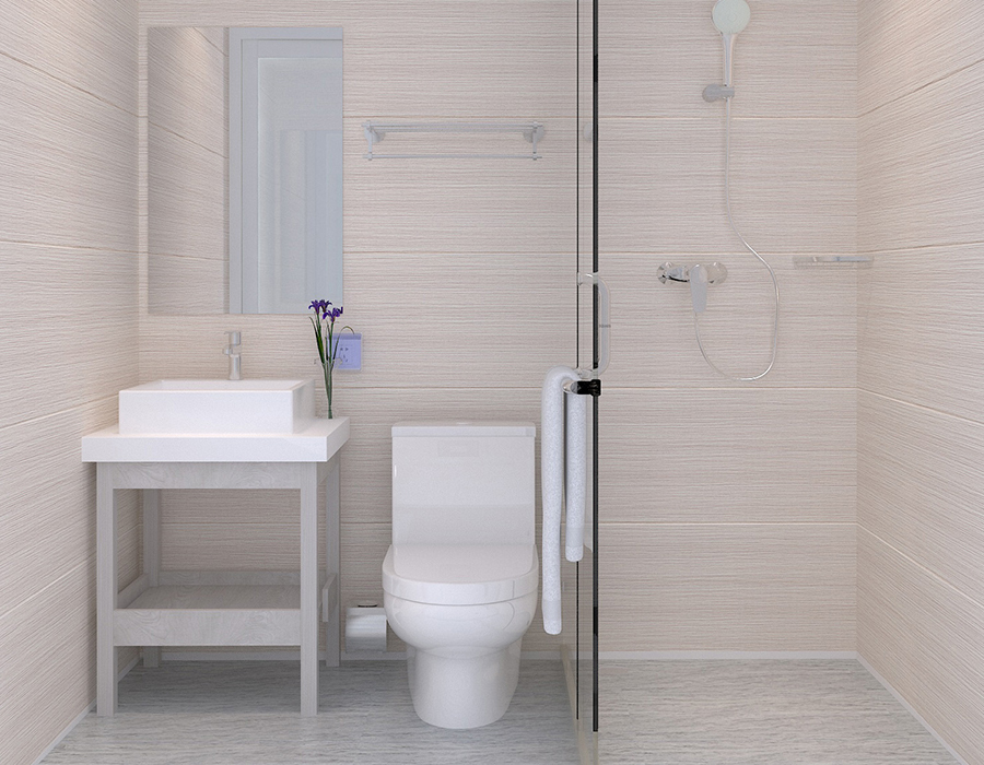 Modulares Badezimmer mit Vollpaneelkonstruktion für schnelle Installation